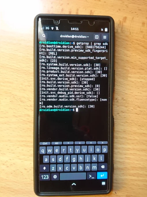 Sony Xperia 5 (bahamut) running Droidian