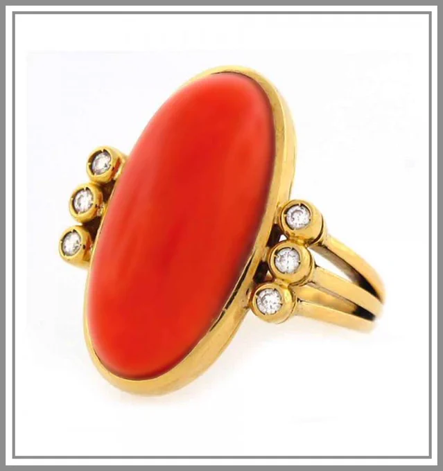 Add a graceful touch to your look with coral and diamond ring in 18K Yellow Gold of 8 Gram. Our beautiful diamond engagement rings evoke the precious moment.
https://www.9gem.com/.../red-coral-and-diamond-gold-ring...
For Customization Queries contact on whatsapp
https://wa.me/919216113377
