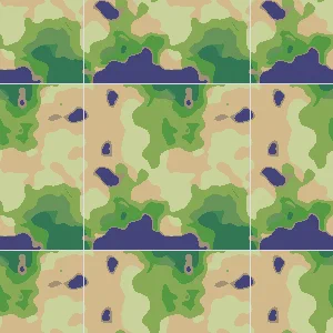 Example of east-west wraparound map