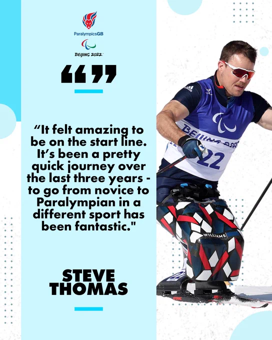 “It felt amazing to be on the start line, it’s been a pretty quick journey over the last three years to go from novice to Paralympian in a different sport has been fantastic.” Steve Thomas