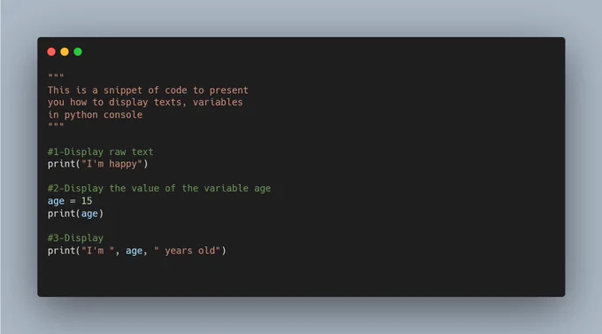 the use of print function in #python
