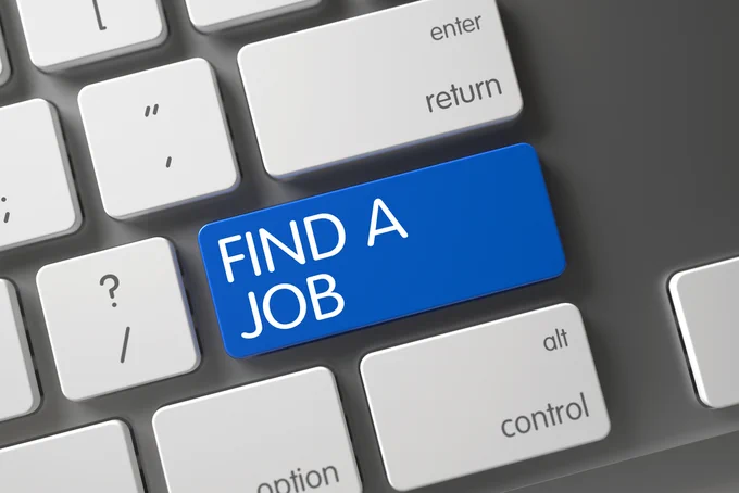 find a job button on a keyboard