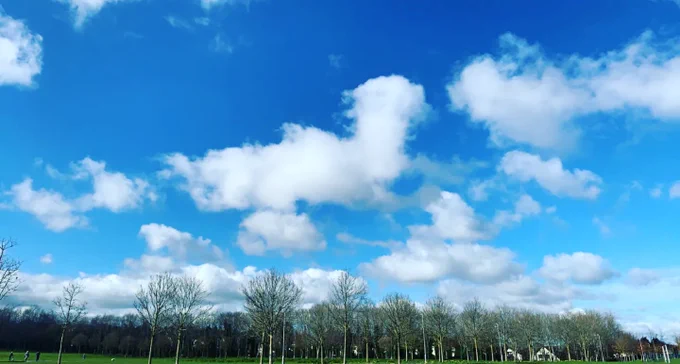 Positive thoughts watch the personal clouds lifts
