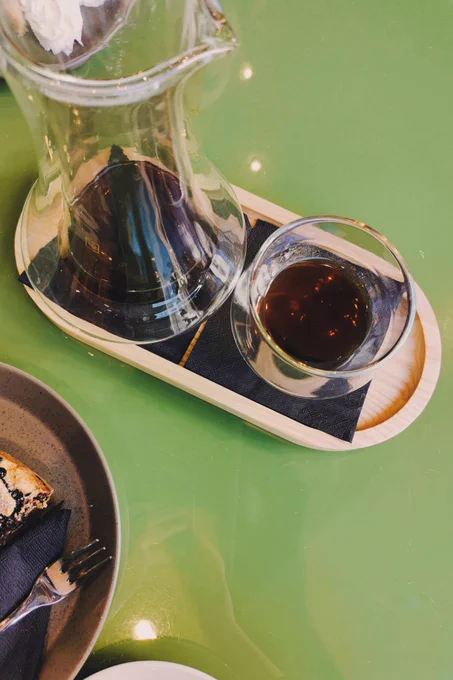 Coffee cup and carafe