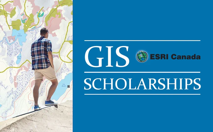 The text reads: GIS Scholarships - Esri Canada