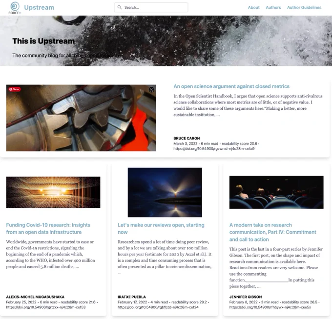 Upstream homepage
