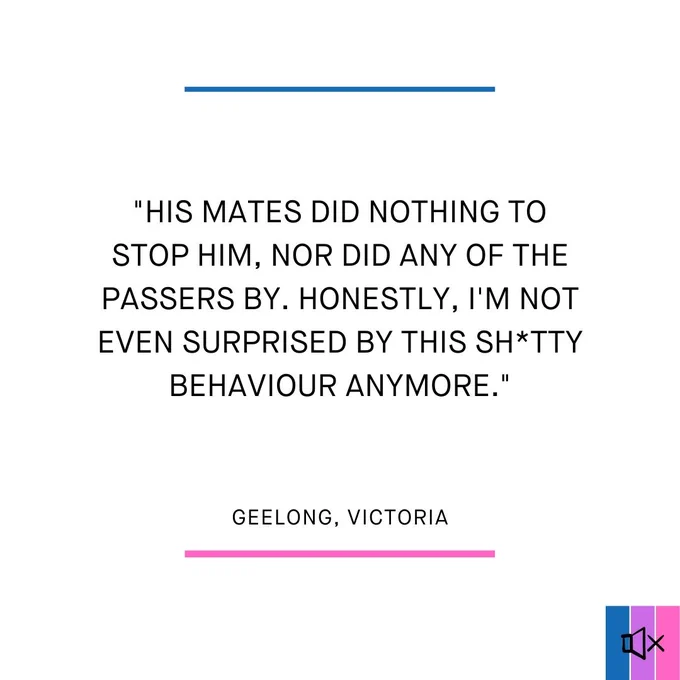 His mates did nothing to stop him, nor did any of the passers by. Honestly, I'm not even surprised by this shitty behaviour anymore".