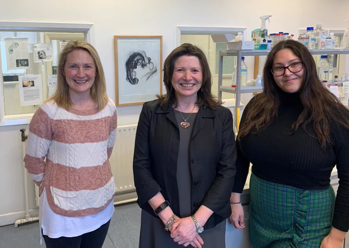 Image of Dr Rebecca Rolfe, Prof Paula Murphy (PI) and Natalie Jablonski - members of the TCD based awarded project team