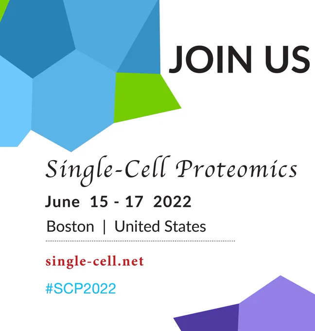 The fifth Single Cell Proteomics Conference (SCP2022) will be a hybrid conference, including both an in-person meeting in Boston and a virtual meeting via Zoom.