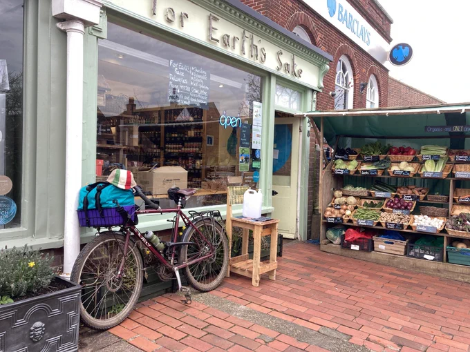 Bike outside a shop