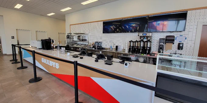 Saxbys Cafe in the Student Success Center. 