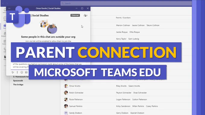 Picture of Parent Connections in Teams EDU