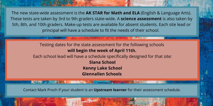 Testing Starts April 11th