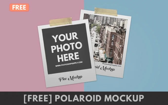 Polaroid Mockup PSD