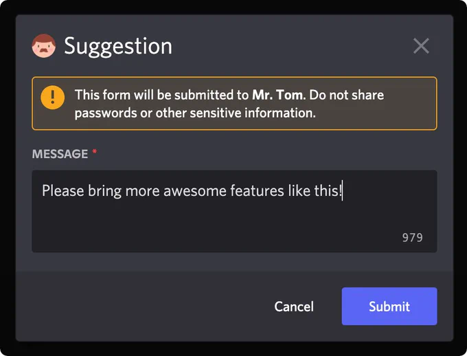 Discord Form Creator with Mr. Tom