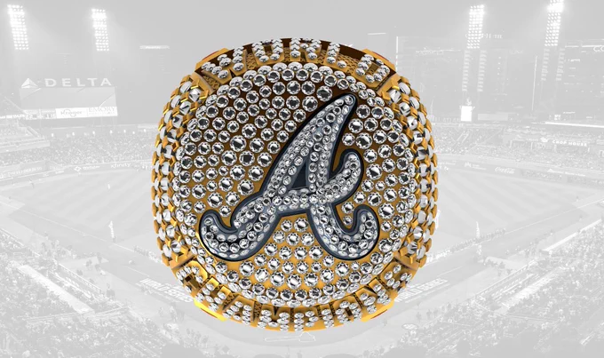 A screenshot of one of the Braves players custom ring NFT