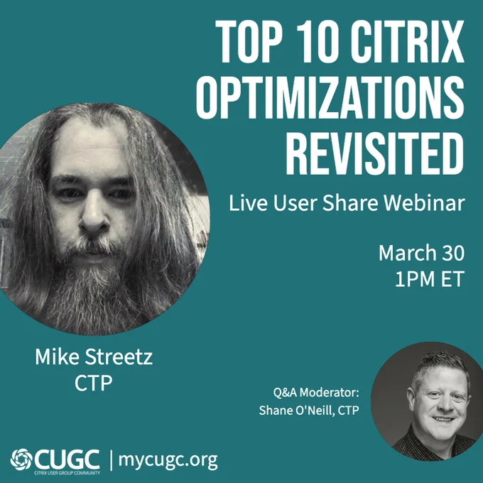 CUGC User Share webinar - March 30, 2022