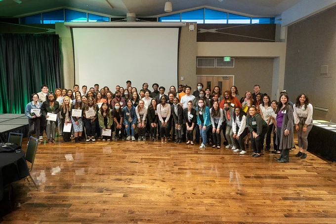A group photo of students and faculty during MURALS at CSU.