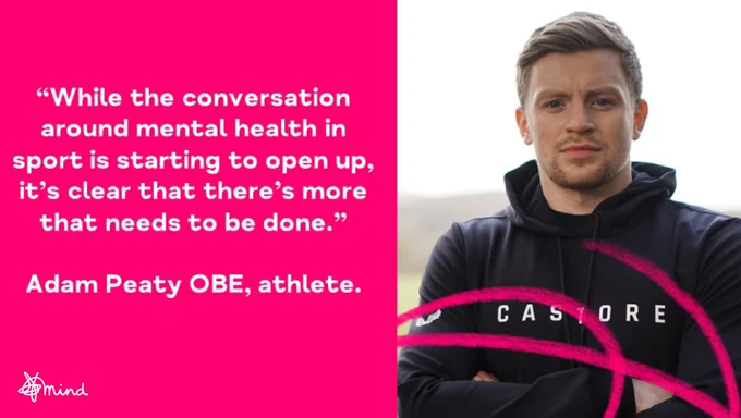 Adam Peaty, OBE mental health in athletics