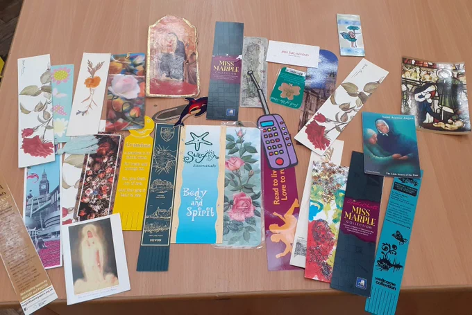 Abandoned bookmarks at Hackney Community Library