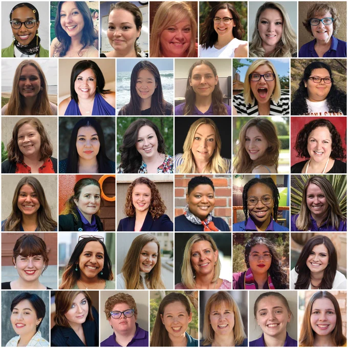 A collage of photos that show all the women who work at Arizona Science Center