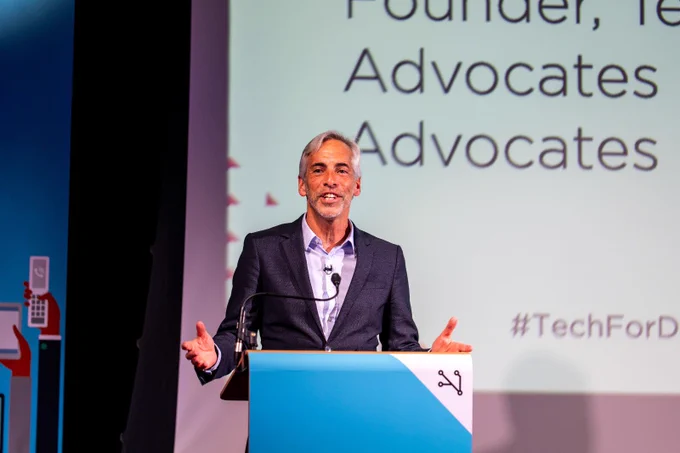 This is a picture of Russ Shaw CBE, founder of Tech London Advocates and Global Tech Advocates