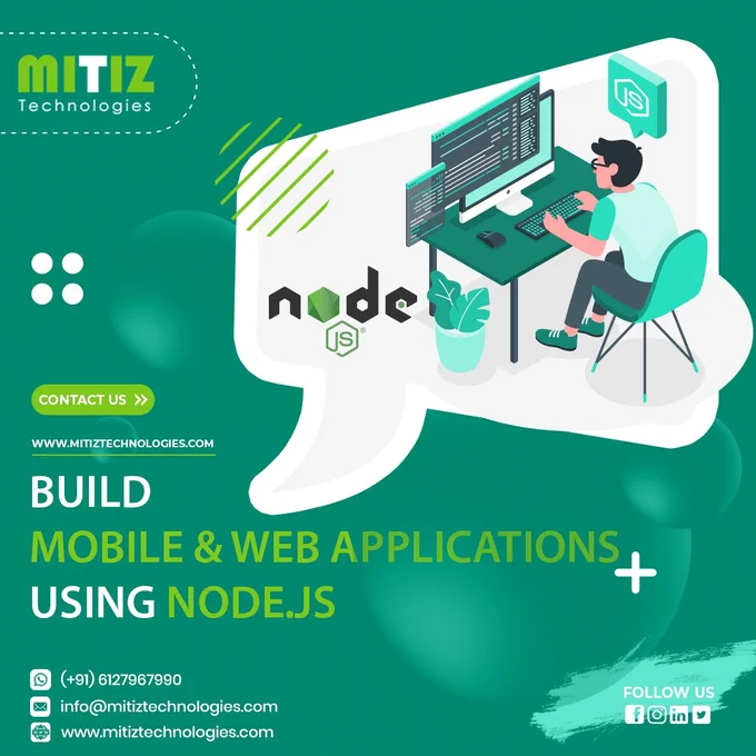 Express is a popular unopinionated web framework, written in JavaScript and hosted within the Node.js runtime environment. Node.js is the leading choice of server-side web development platform, enabling developers to use the same tools and paradigms.

#Mitiz #nodejs #nodejsappdevelopment #nodejsdeveloper #javascript

For any query Call:  91-9911779839 || Mail: info@mitiztechnologies.com || Web: https://www.mitiztechnologies.com/nodejs-development