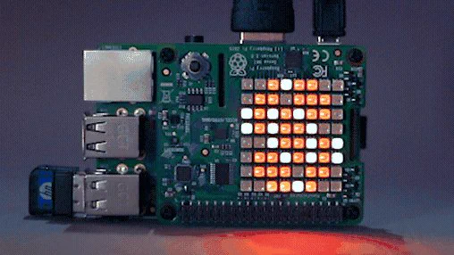 Raspberry Pi with SenseHAT attached