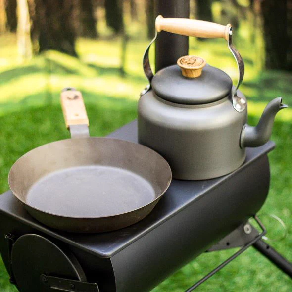 Anevay cooking stove for tents, yurts, garden buildings etc. Designed for humanitarian use these use little fuel and take the smoke high.