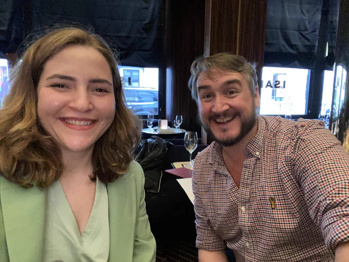 Hello spark fans selfie with Simon Whitley