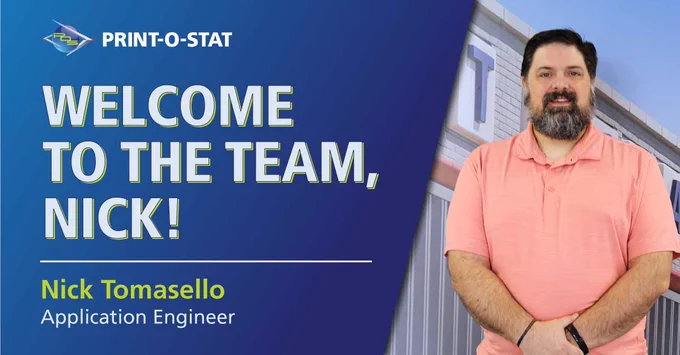 Nick Tomasello joins Print-O-Stat as Applications Engineer in our York, PA location