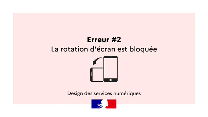 Erreur numéro 2 : la rotation d'écran est bloquée