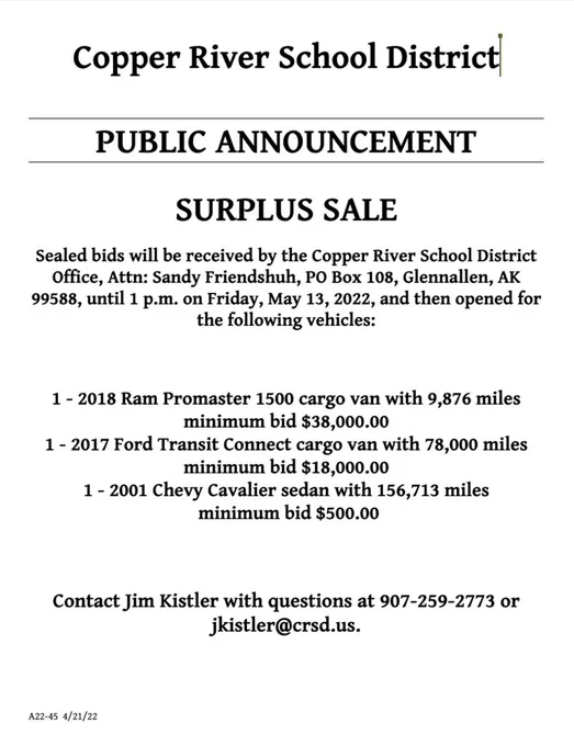 Surplus Sale