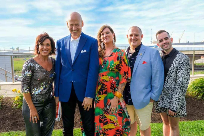 A picture of some of Plexus’ board with the lake in the background