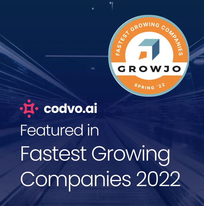 Codvo.ai is featured in fastest growing companies of 2022