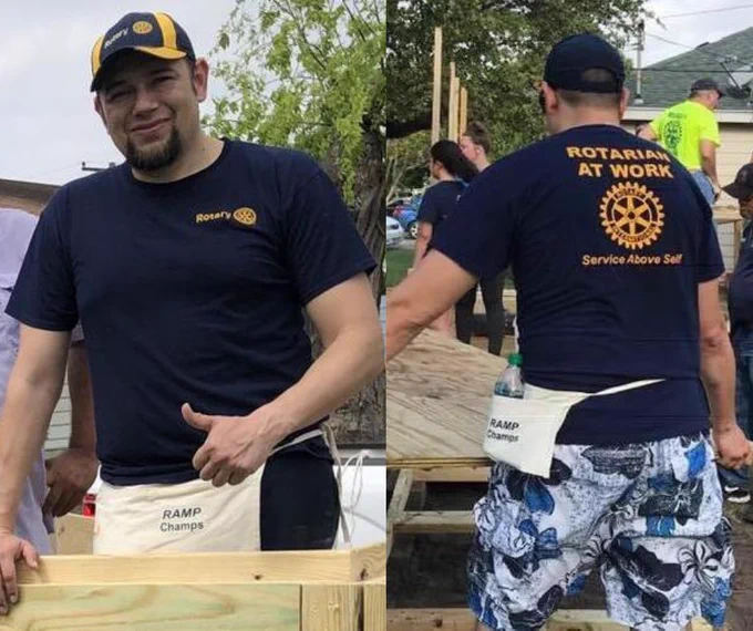 David at a volunteer event