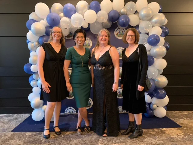 SEF board members  Ambrosia Studley, Eileen Le, Melinda Hamilton, Kristel Wickham, and Bridget Watson (not pictured) attended the 56th Annual Sunnyvale Chamber of Commerce Murphy Awards on Saturday night.
