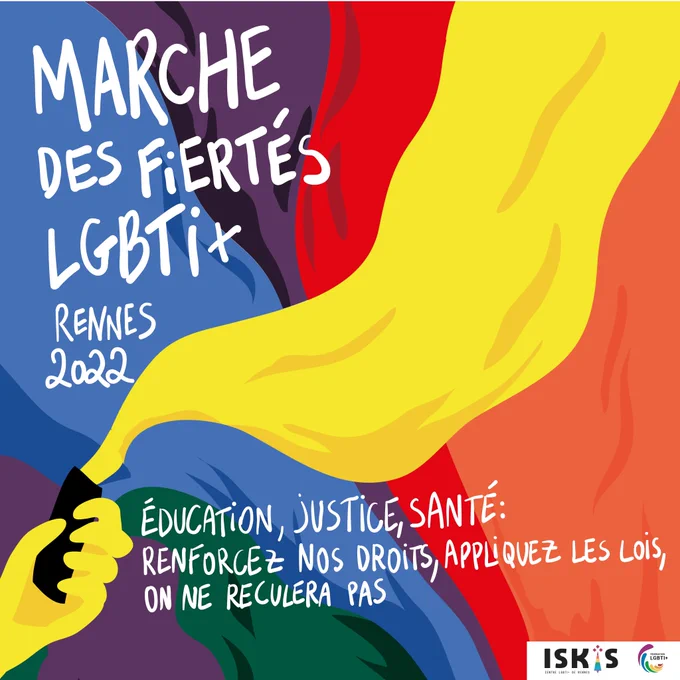 Visuel de la Marche des Fiertés 2022 de Rennes