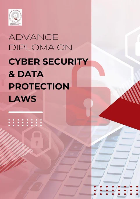 NALSAR logo with 'Advance Diploma on Cyber Security & Data Protection Laws' written.