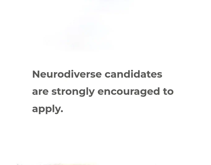 Excerpt from Ultranauts job website (https://ultranauts.co/jobs) that reads, "Neurodiverse candidates are strongly encouraged to apply"
