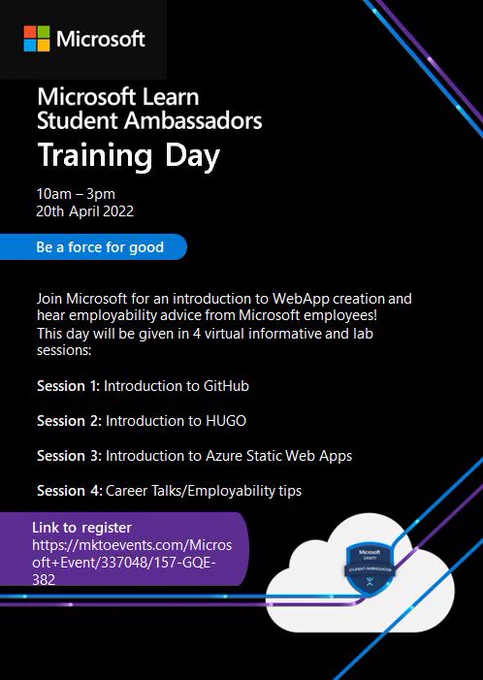 Microsoft Learn Student Ambassadors Training Day 