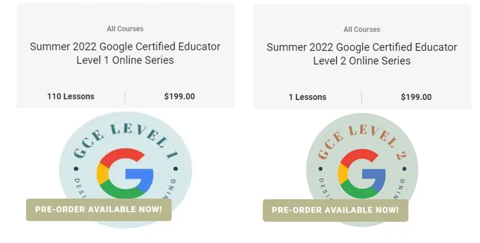 Google Certified Educator L1 & L2 online series