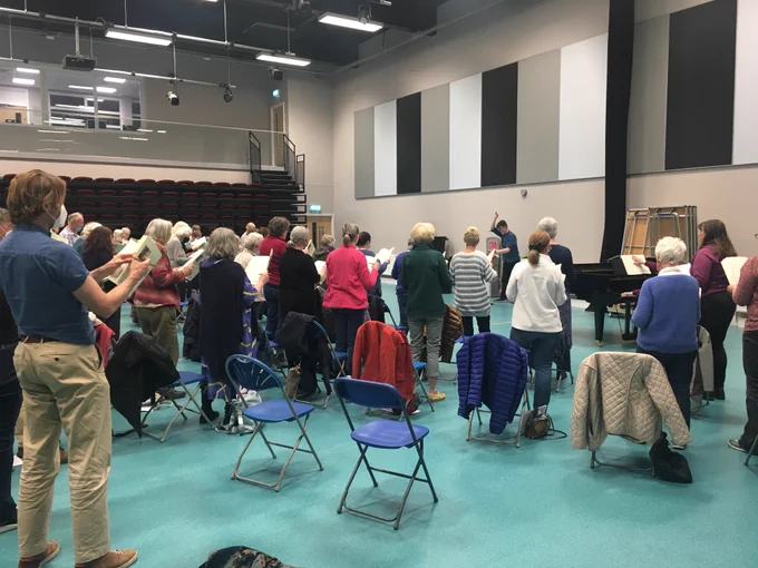 Choir in rehearsal
