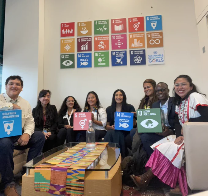 Indigenous youth gather at the Office of Secretary-General's Envoy on Youth.