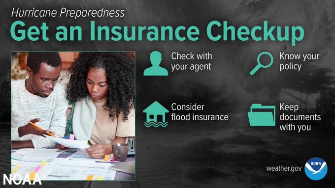 NOAA graphic: Man and woman reading papers with text.