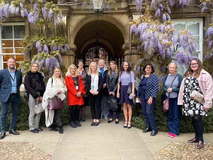 Beautiful wisteria, stunning backdrops at Trinity Hall, University of Cambridge