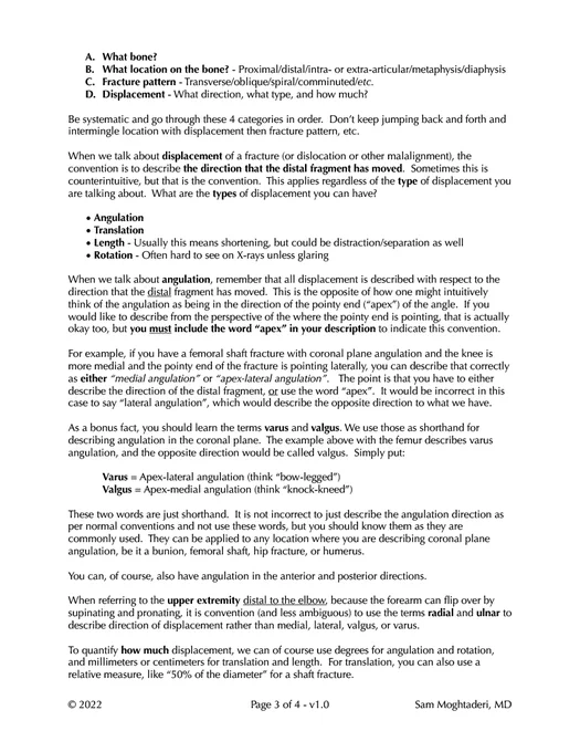 Page 3 - Guide to Reading Orthopaedic X-Rays