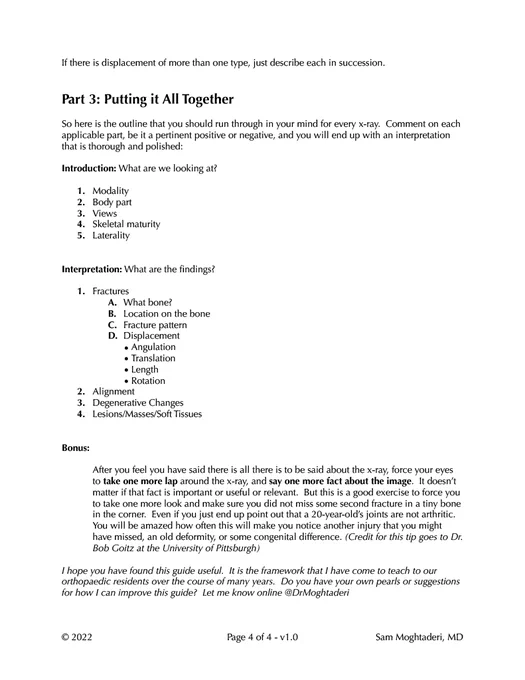 Page 4 - Guide to Reading Orthopaedic X-Rays