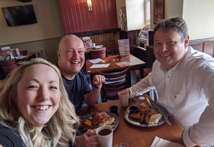 Claire Jenks, Richard Tubb and Leigh Wood