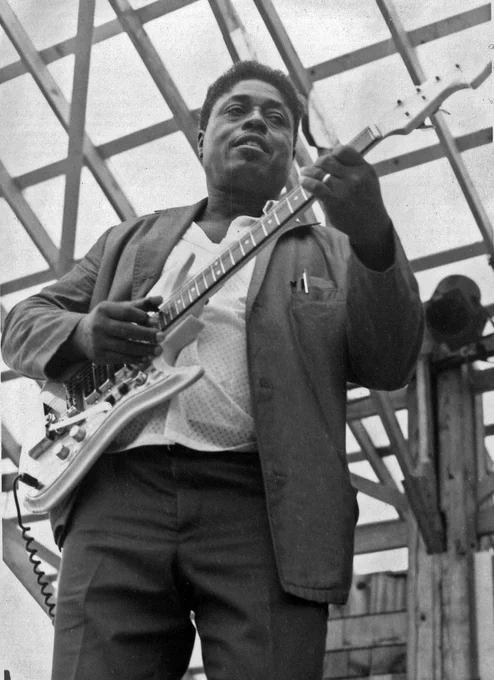Johnny Shines. Photo by Jeff Todd Titon. Ann Arbor Blues Festival, Aug. 8, 1970.